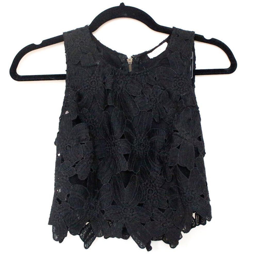 Lush Floral Lace Crop Top